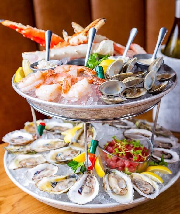 a seafood tower