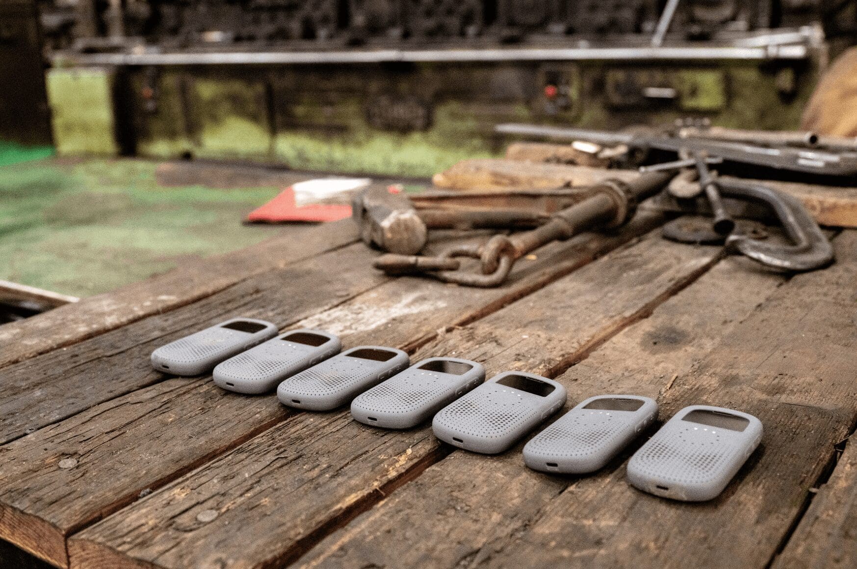 RelayXs lined up on a table